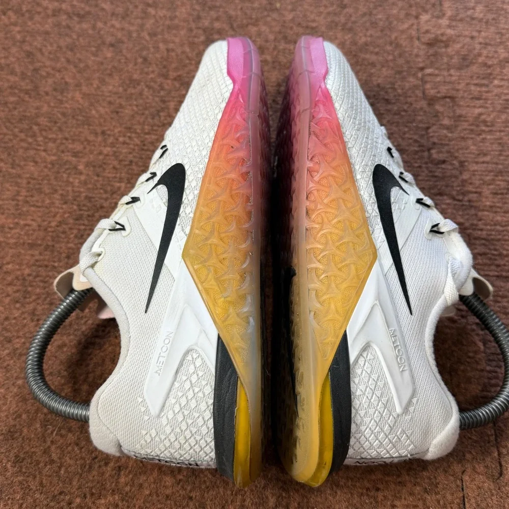 Nike Metcon 4 Womens Training Shoes White Pink Orange Sunset CD3128-107 Size 7.5